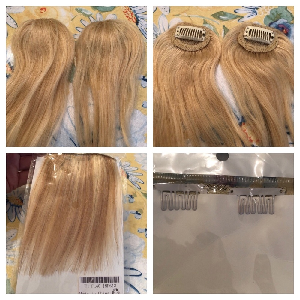 3 Pieces Blonde Short Clip In Hair Pieces